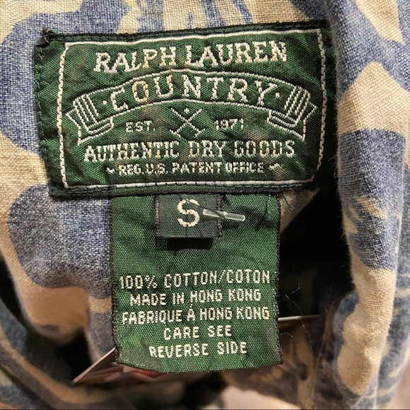 Vintage 90s Ralph Lauren Polo Country Hawaiian Floral Shirt - Picture 6 of 6